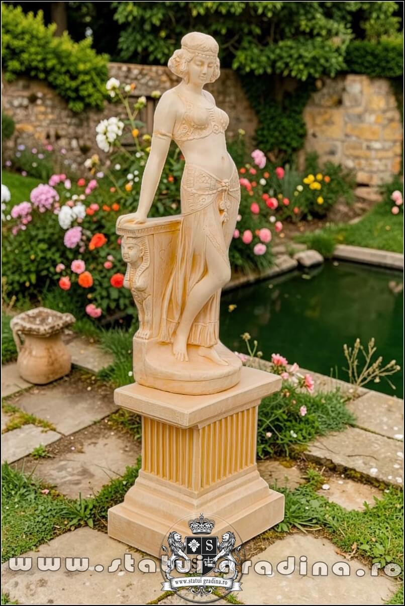 Statuetă Mata Hari cu stativ, galben, model S28-S108. (2)