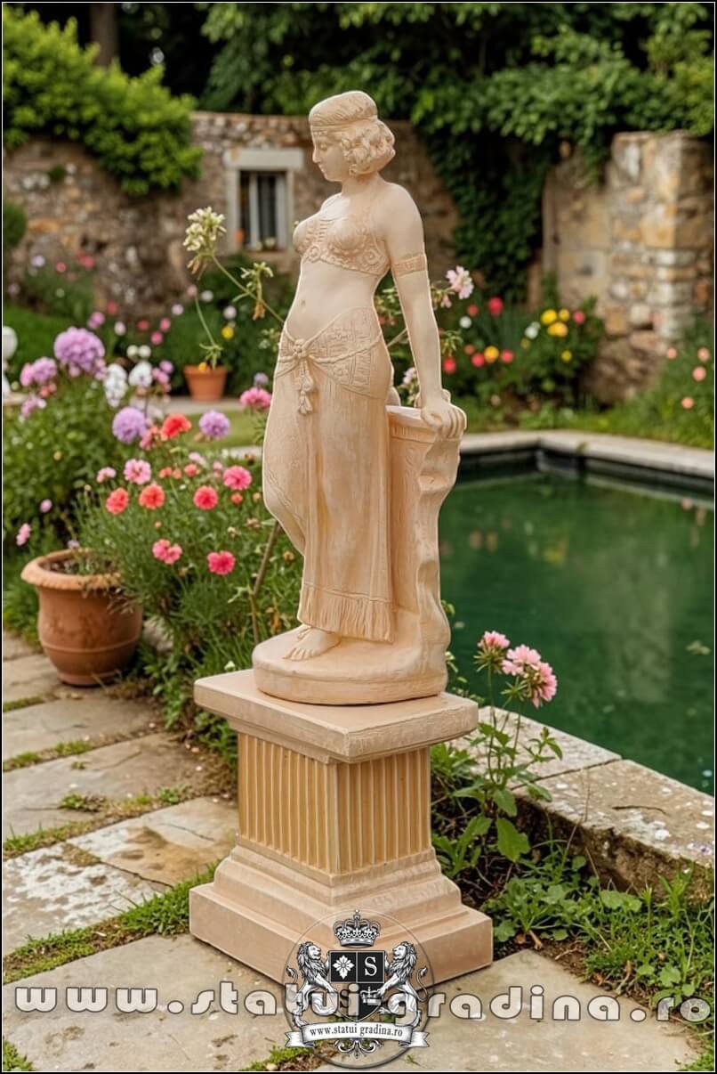 Statuetă Mata Hari cu stativ, galben, model S28-S108. (3)