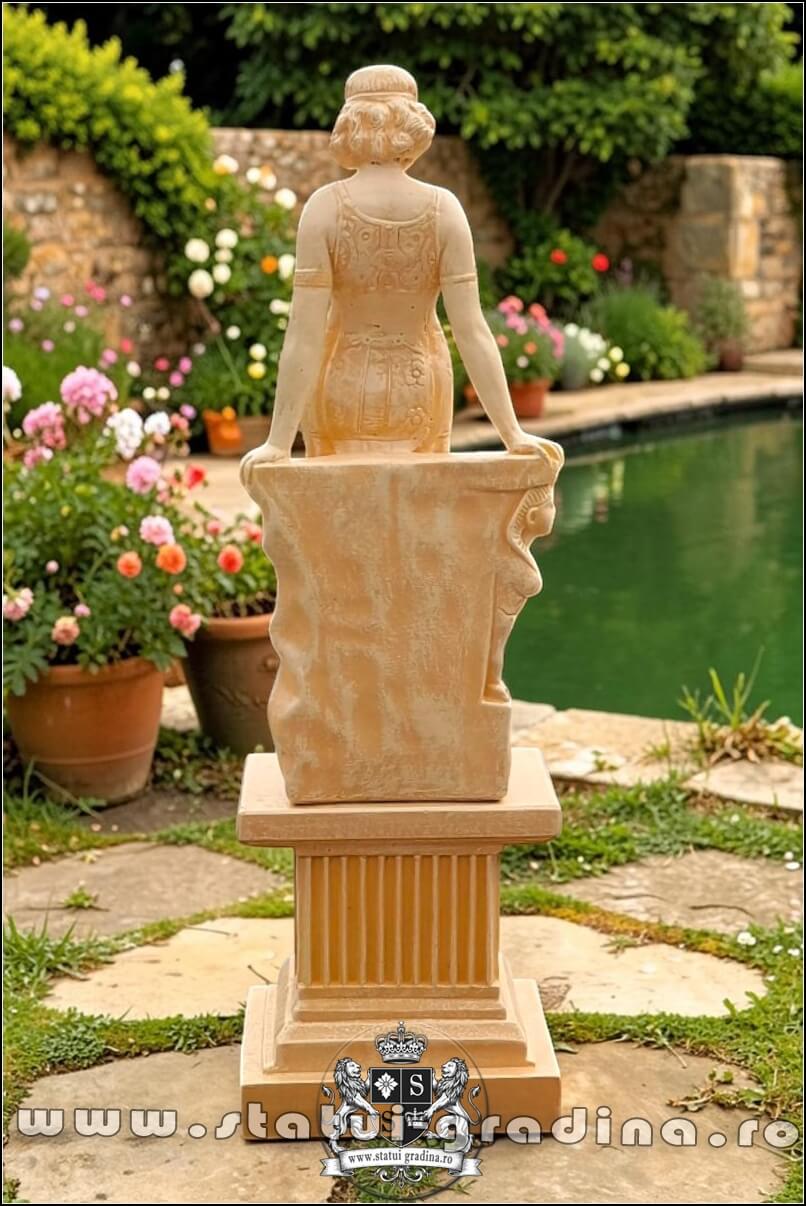 Statuetă Mata Hari cu stativ, galben, model S28-S108. (4)