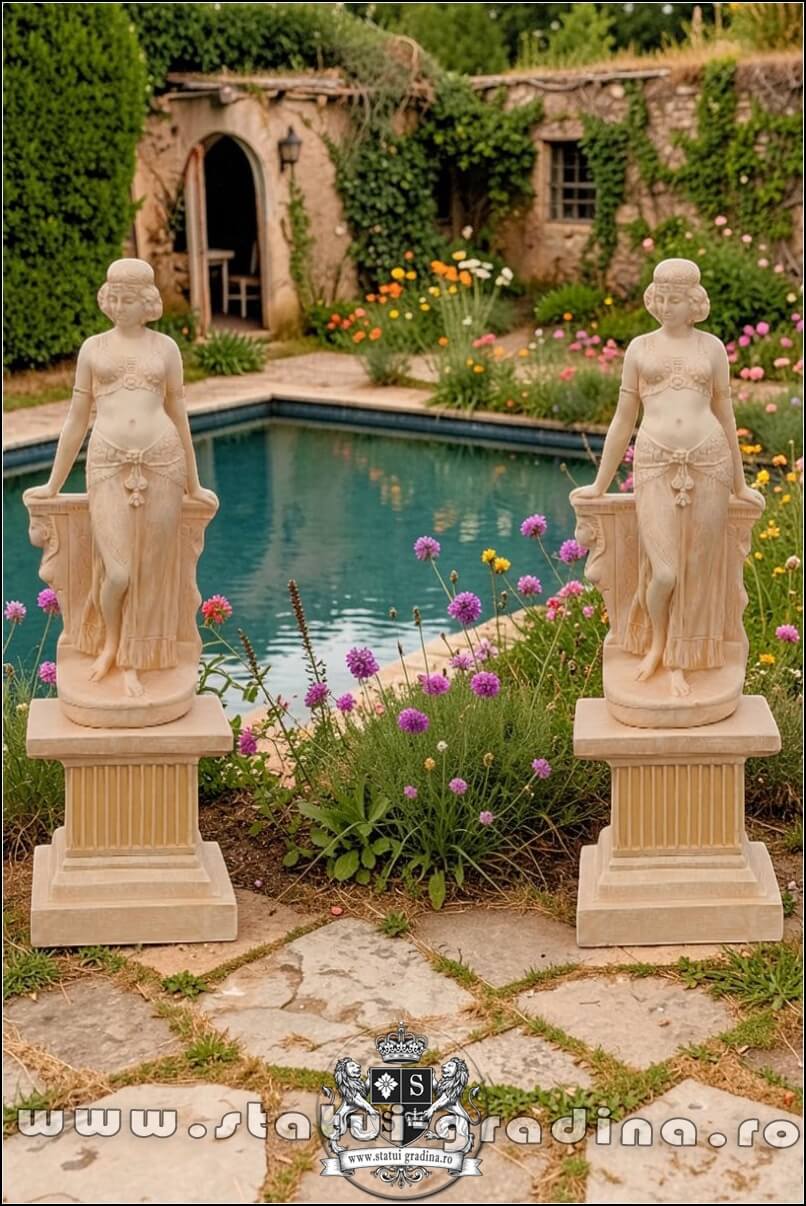 Statuetă Mata Hari cu stativ, galben, model S28-S108. (5)