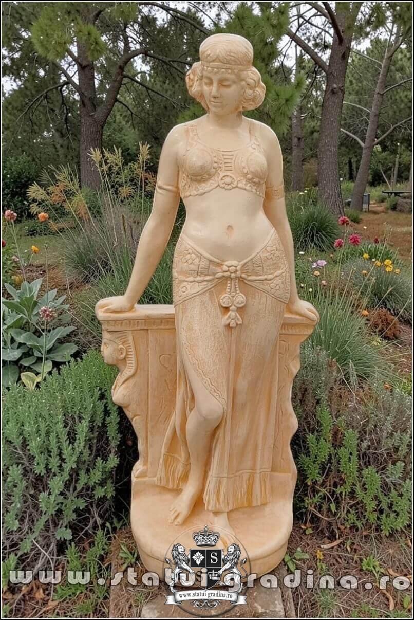 Statueta Mata Hari, galben patinat, model S28. (1)