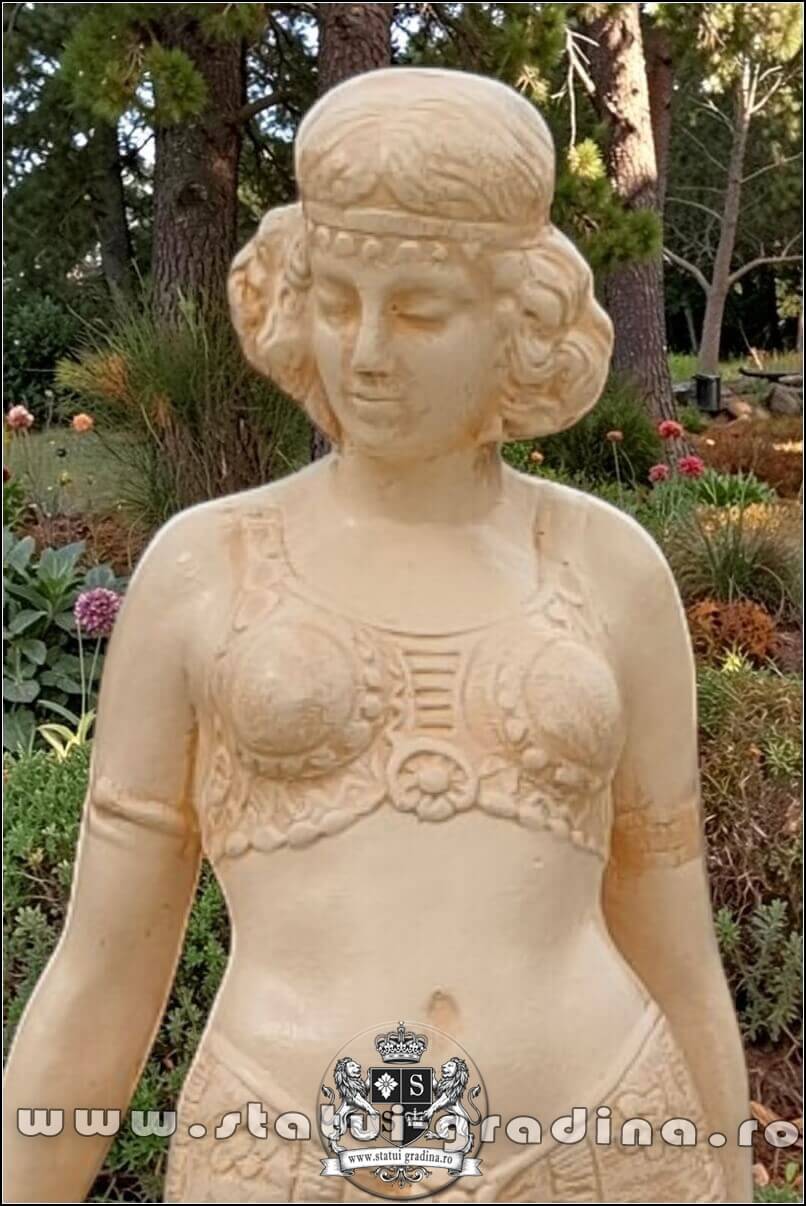 Statueta Mata Hari, galben patinat, model S28. (2)