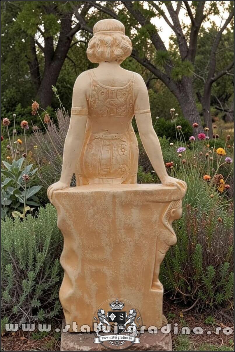 Statueta Mata Hari, galben patinat, model S28. (5)