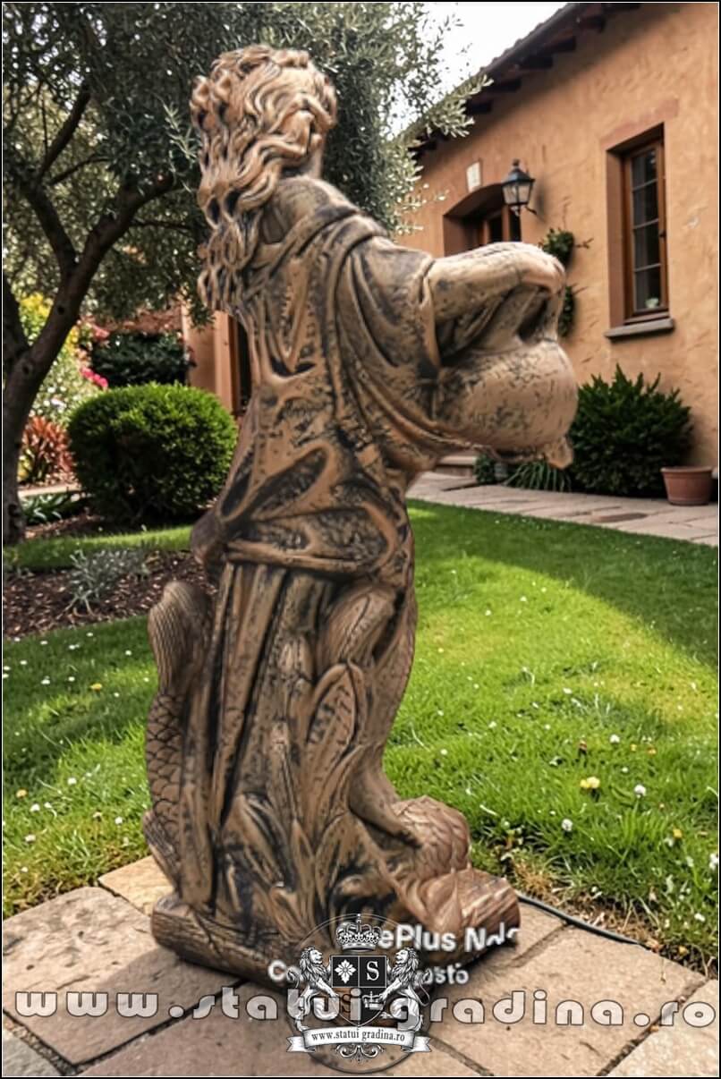 Statuetă domnița cu ulcea, arămiu patinat, model S16. (3)