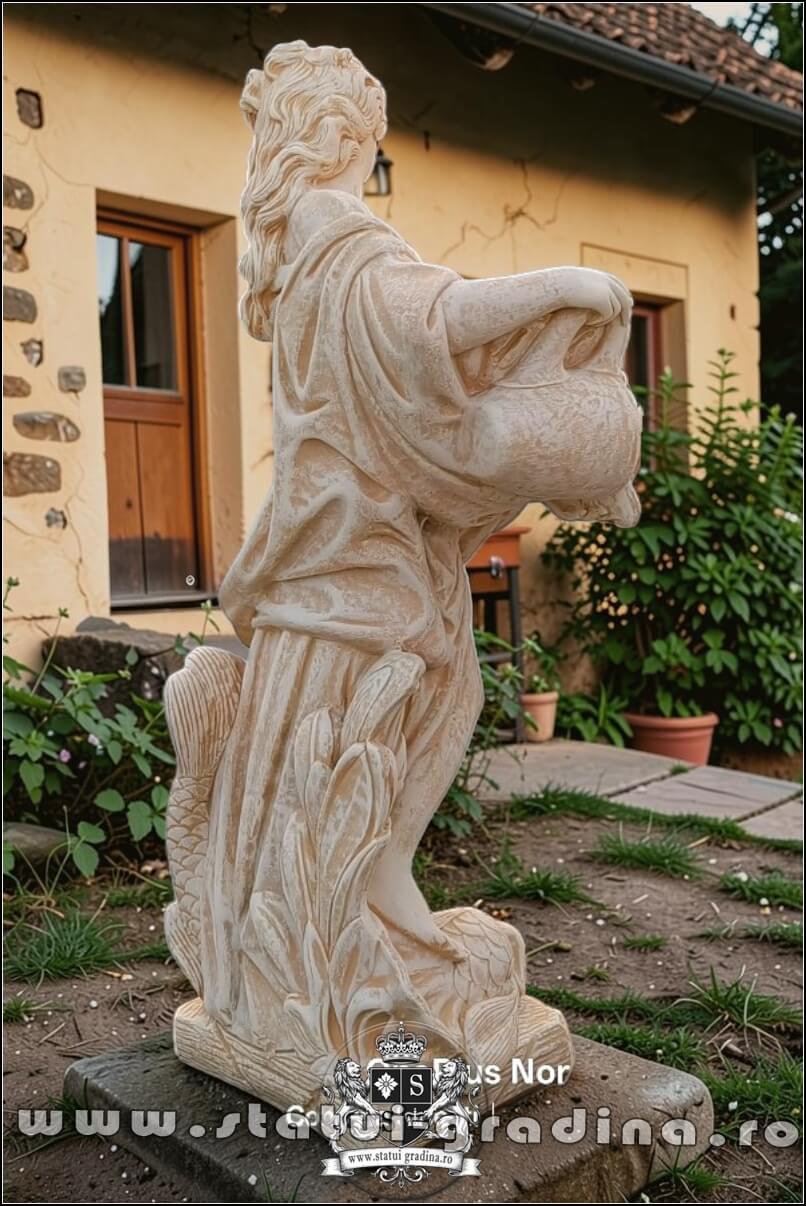 Statuetă domnița cu ulcea, galben patinat, model S16. (3)