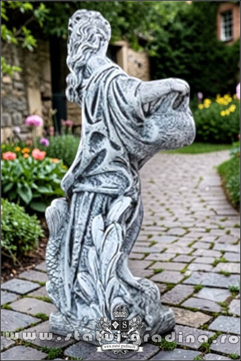 Statuetă domnița cu ulcea, gri patinat, model S16. (3)