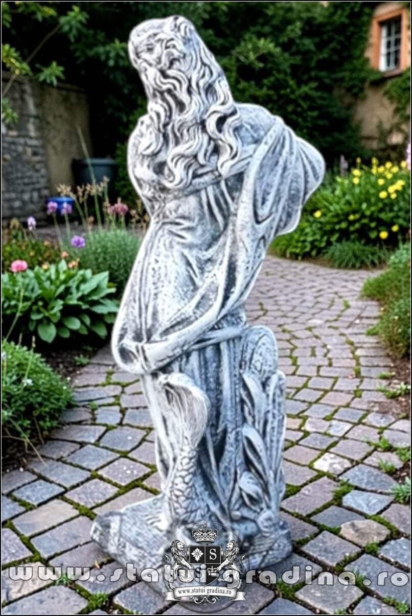 Statuetă domnița cu ulcea, gri patinat, model S16. (4)