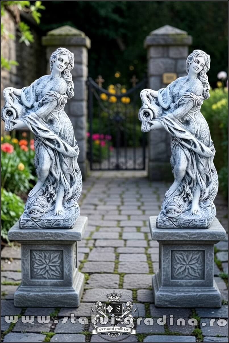 Statuetă domnița cu ulcea, gri patinat, model S16. (5)