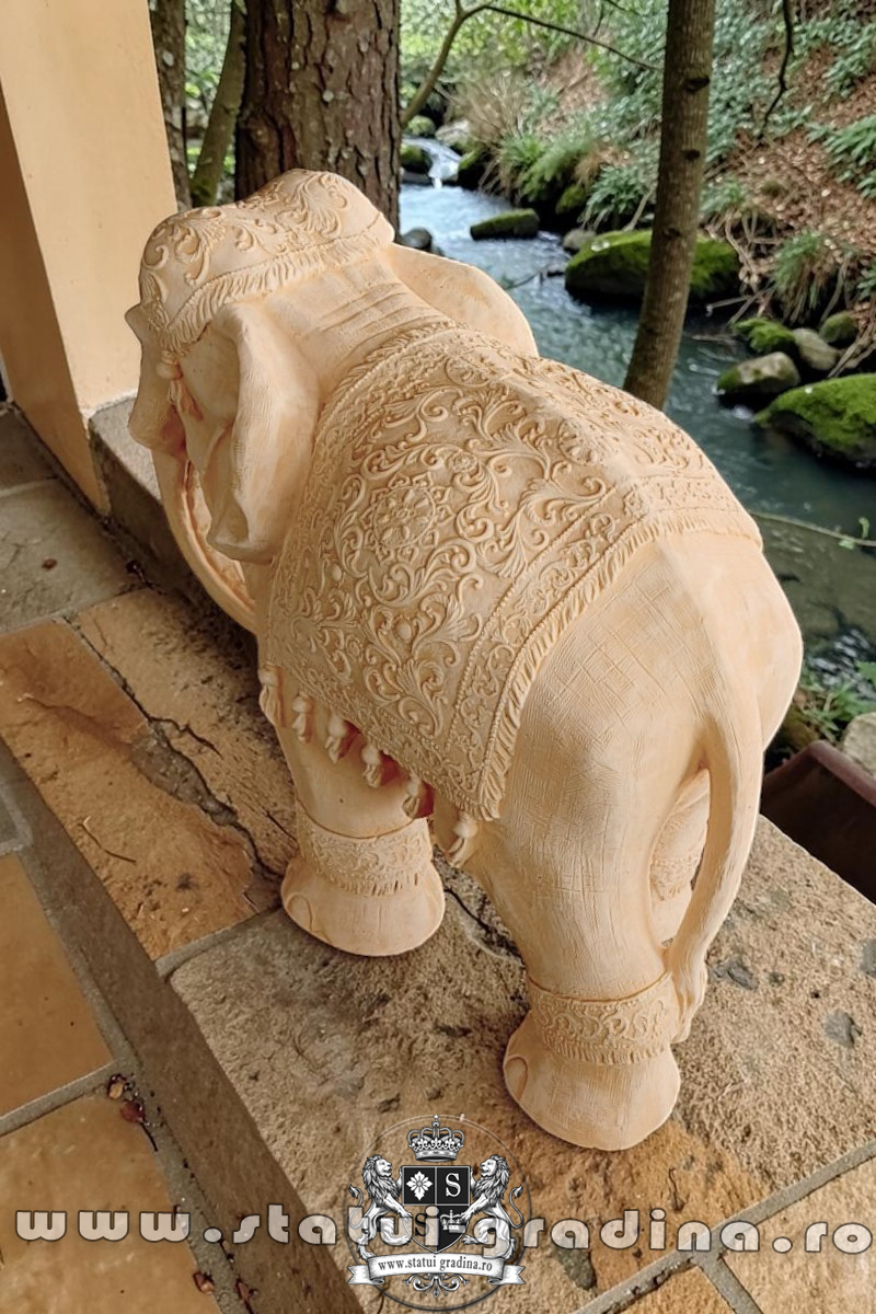 Statuetă elefant mare, gri patinat, model S54. (4)