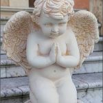 Statuetă îngeraș, galben antichizat, model S4.