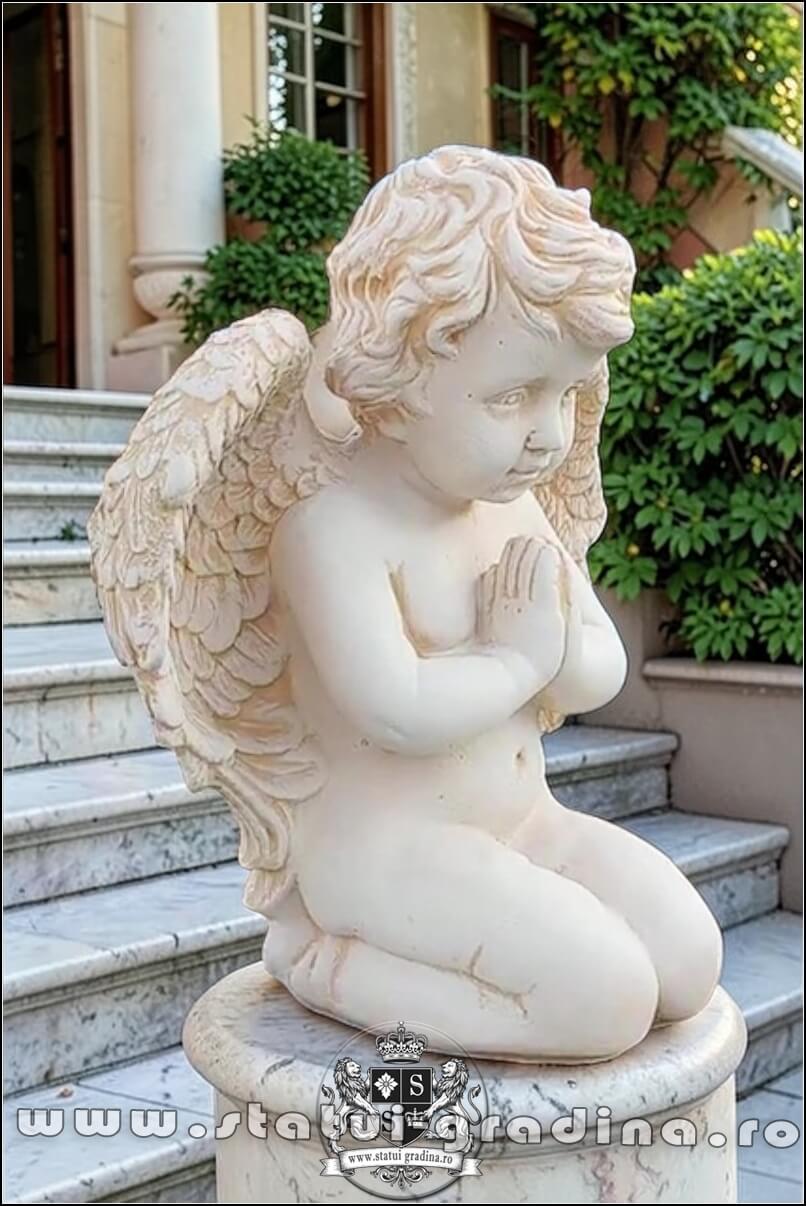 Statuetă îngeraș, galben antichizat, model S4. (2)