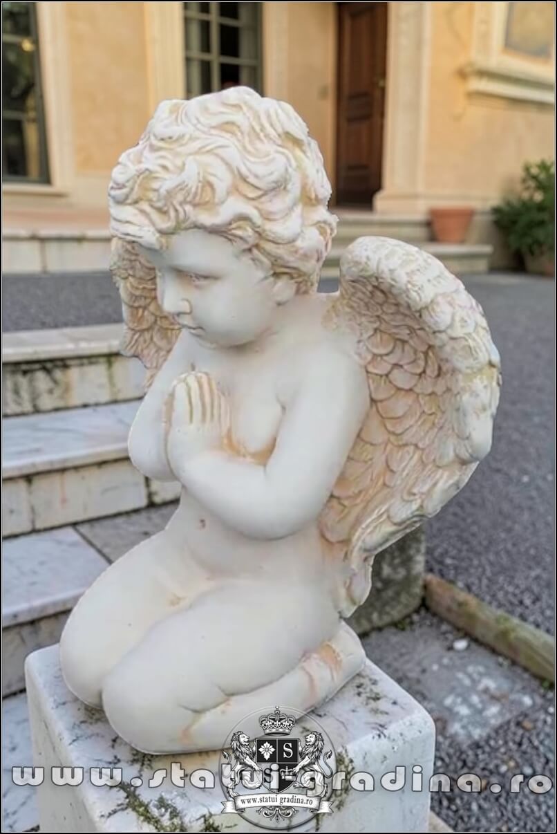 Statuetă îngeraș, galben antichizat, model S4. (3)