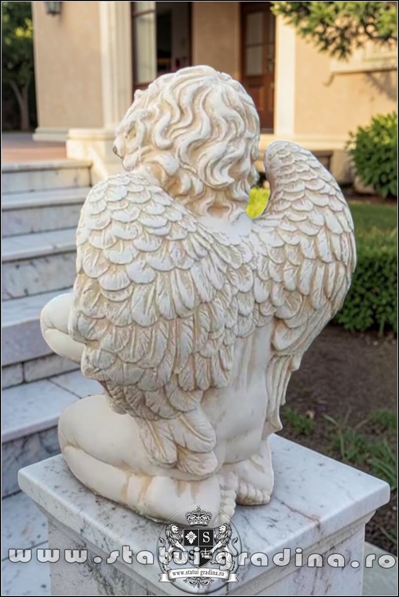 Statuetă îngeraș, galben antichizat, model S4. (4)