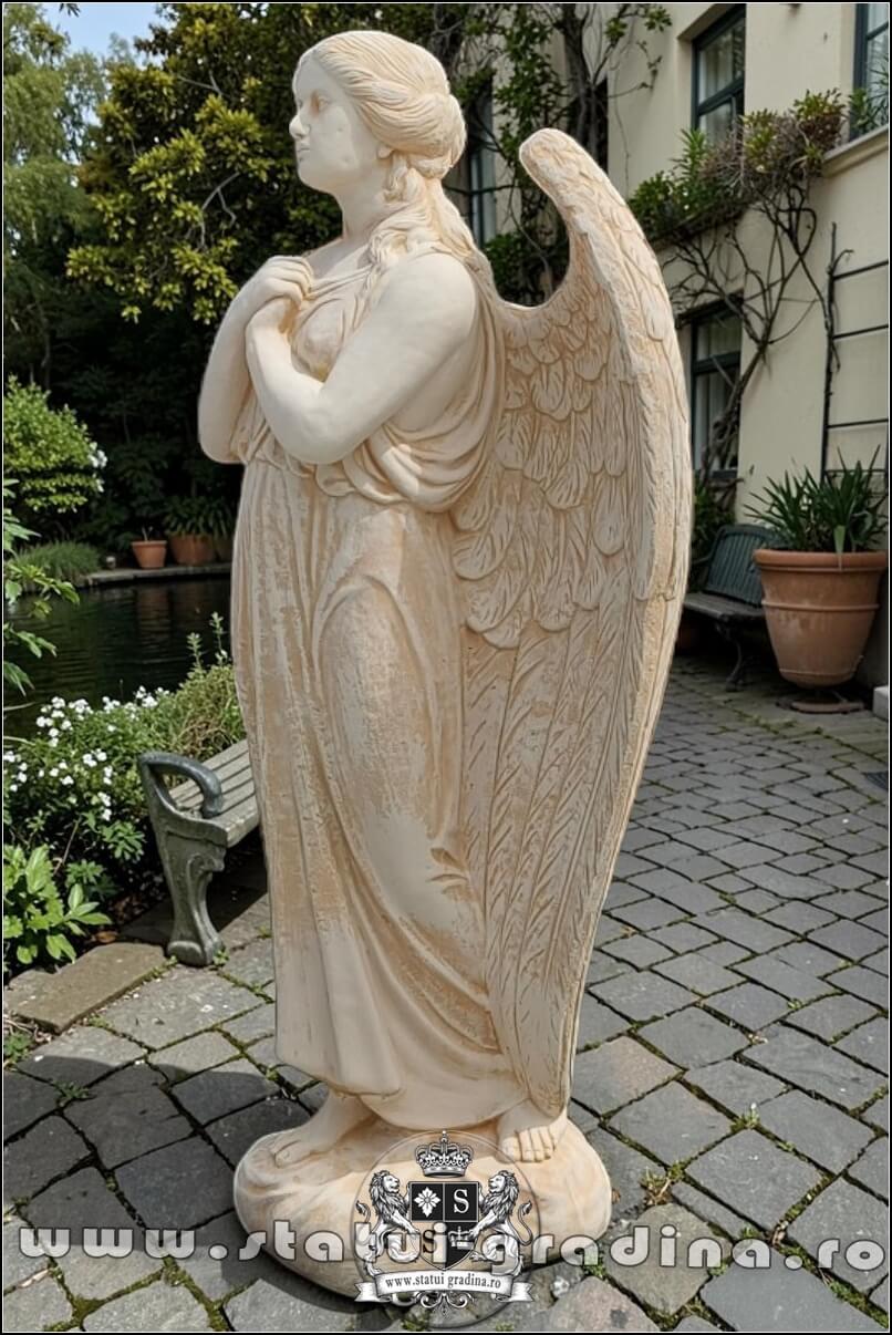 Statuetă îngeraș mare, galben patinat, model S20. (3)