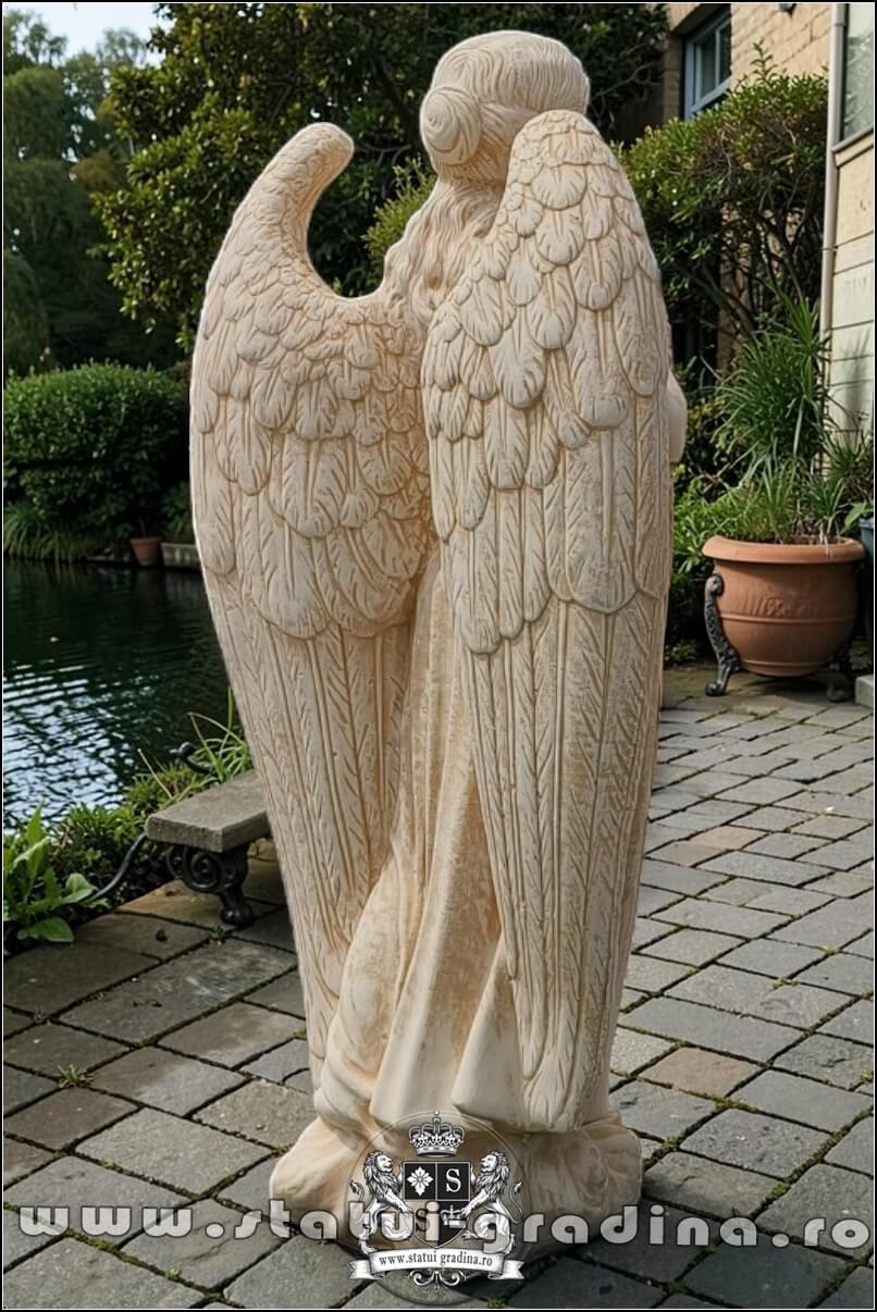 Statuetă îngeraș mare, galben patinat, model S20. (4)