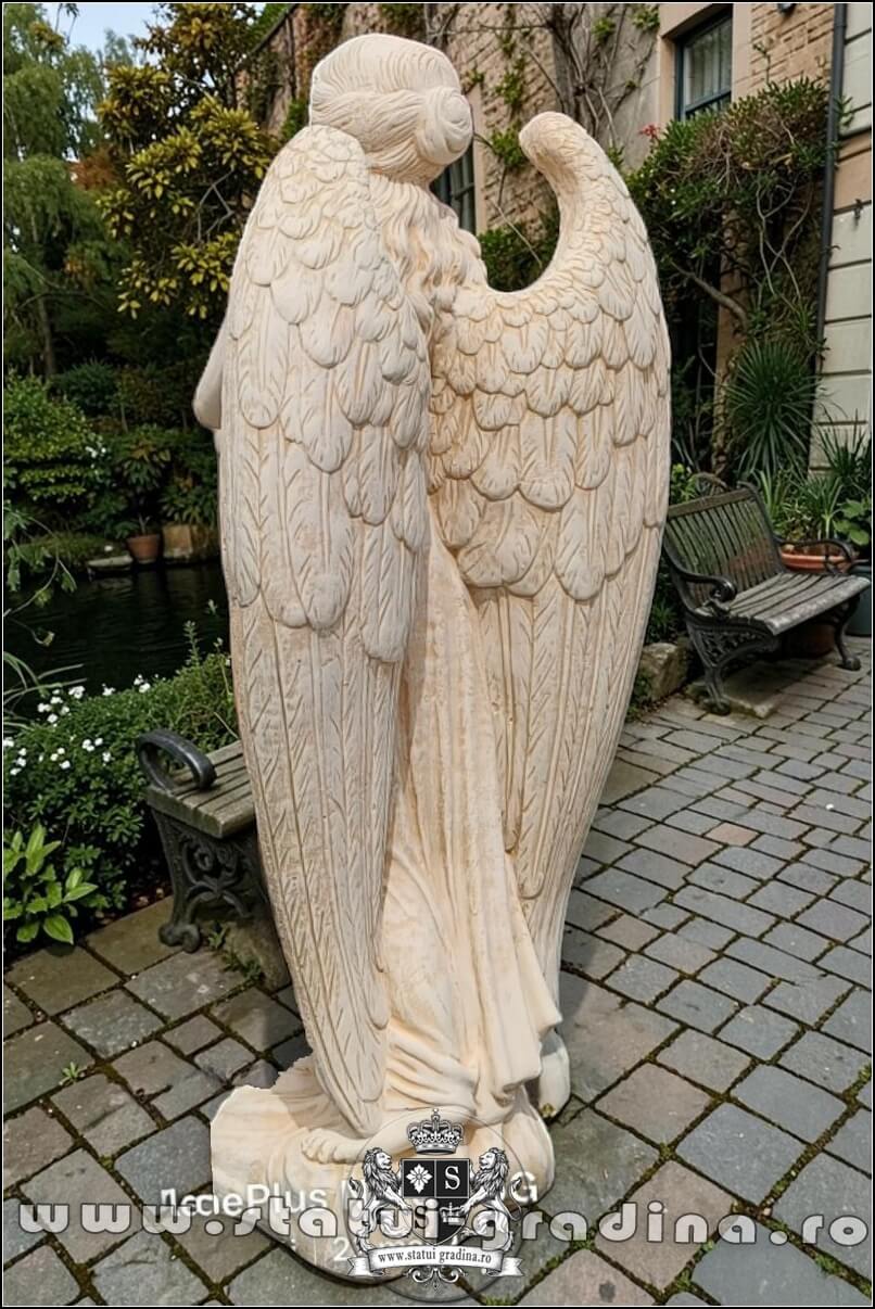 Statuetă îngeraș mare, galben patinat, model S20. (5)