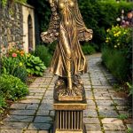 Statuetă zeiţa Flora, auriu patinat, model S5.