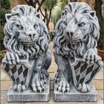 Statuete set lei mici, gri patinat, model S10.