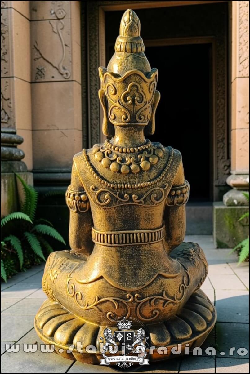 Statuetă Buddha Kwan Yin, auriu antichizat, model S8. (4)