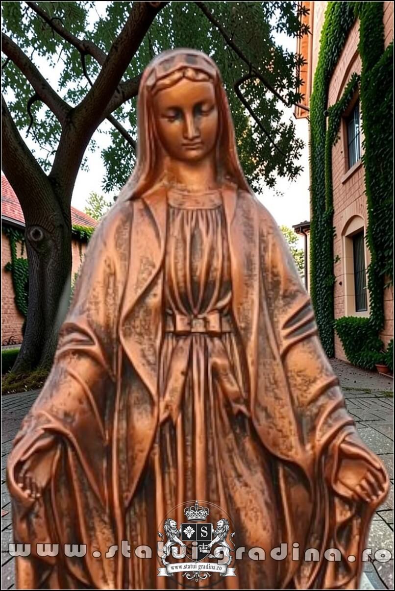 Statuetă fecioara Maria, arămiu antichizat, model S97. (1)