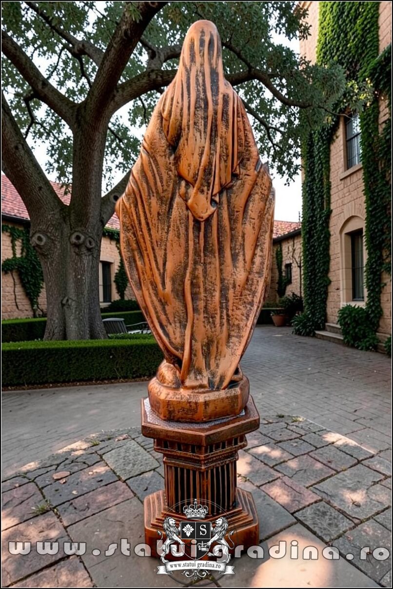Statuetă fecioara Maria, arămiu antichizat, model S97. (5)