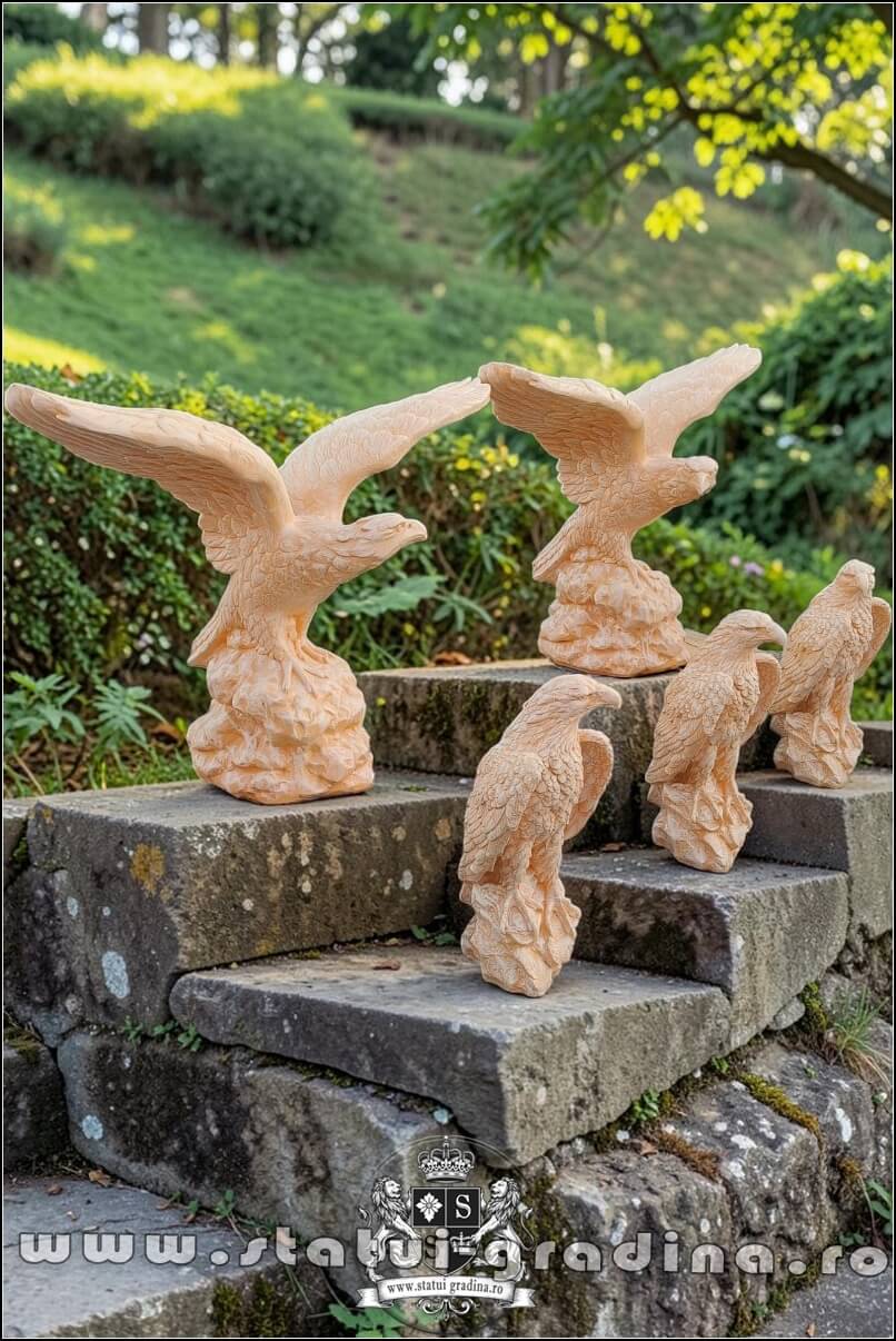 Statuetă vultur, acvilă, șoim, galben patinat, model S35-S82. (2)