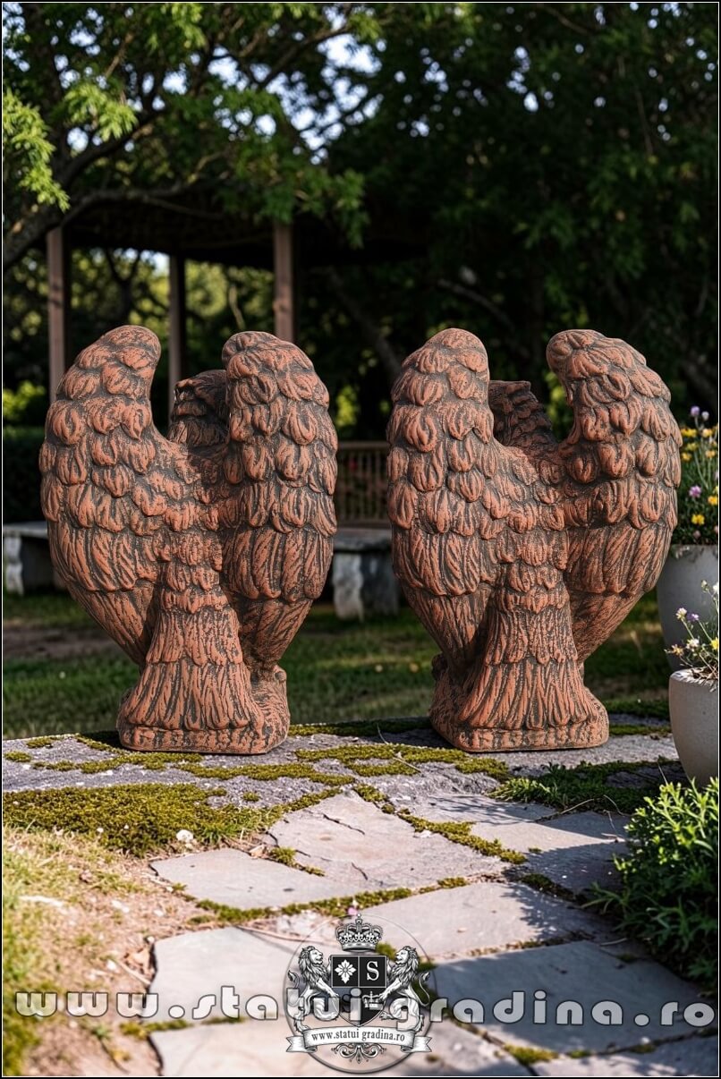 Statuetă vultur, acvilă, șoim, uliu, terracotta patinat, model S13. (4)